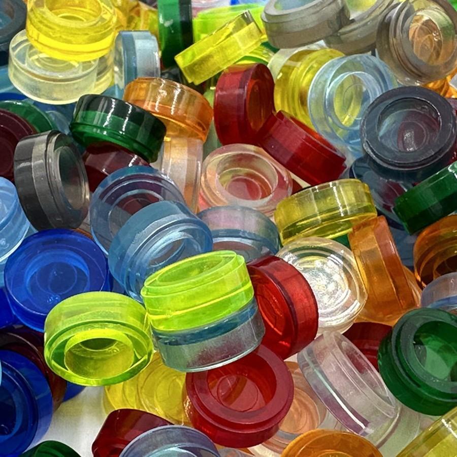 200 шт прозрачная цветная плоская плитка 1x1 точки круглые кирпичи 35381 98138 MOC DIY строительные блоки детали для мозаичного портрета художественный дизайн детские игрушки