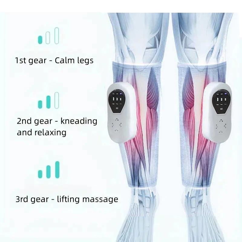 Electric Leg Massager Charging Calf Air Compression Massager with Three Massage Modes Thigh And Knee 360° All-Round Packag