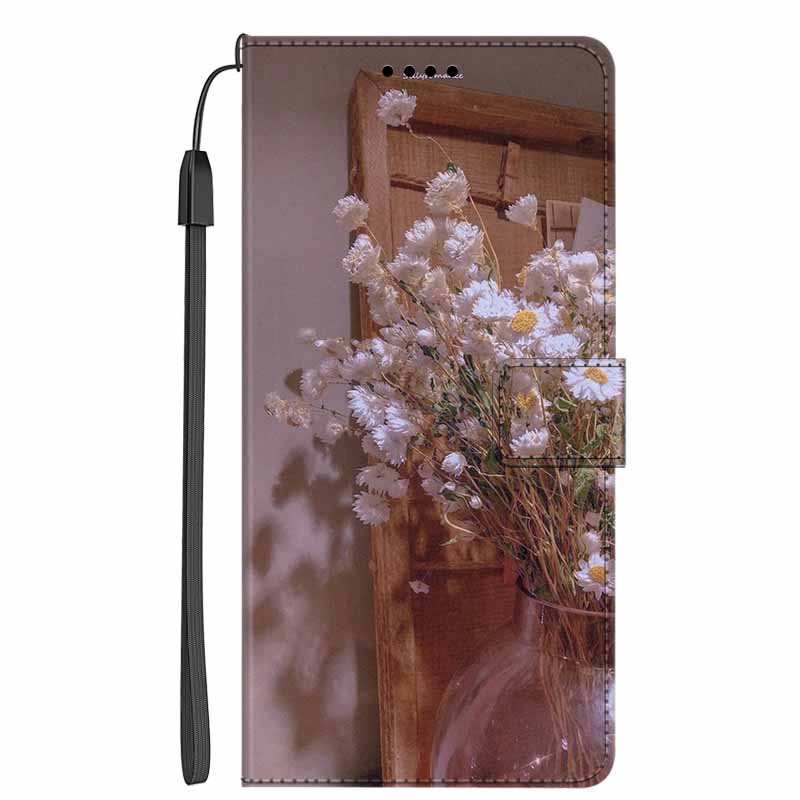 Защитный Роскошный Кожаный Чехол-Книжка на Магните Для Xiaomi Mi 11 Ultra с Рисунком Цветка Ударопрочный Чехол-Обложка Capa