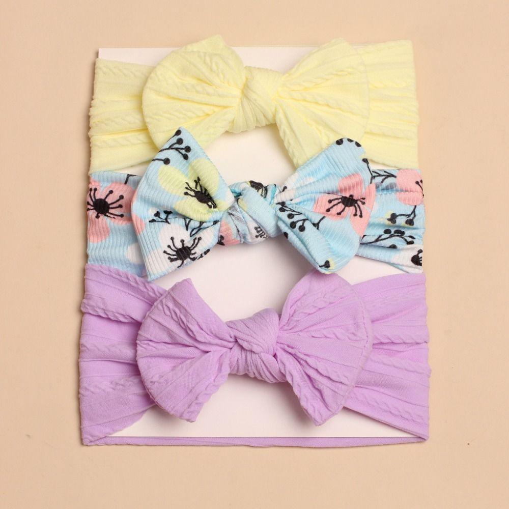 3Pcs/Lot Soft Baby Headbands Elastic Headwear Cute Headwrap  for 0-2Years