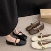 Soft-soled Mary Jane Shoes Round Head Shallow Mouth Spring and Summer Commuting Hundred with A Word with Single Shoes Flat Women's Shoes