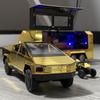 1/32 Gold Tesla Cybertruck Off Road Pickup Truck Alloy Metal Diecast Model Car Perfect Holiday Present Boy & Suitable For Collectibles