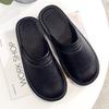 Big Size 47 48 Classic Shoes Unisex Leather Slippers Men Rubber Anti-slip House Slippers Male Female Indoor Shoes Leather Slides