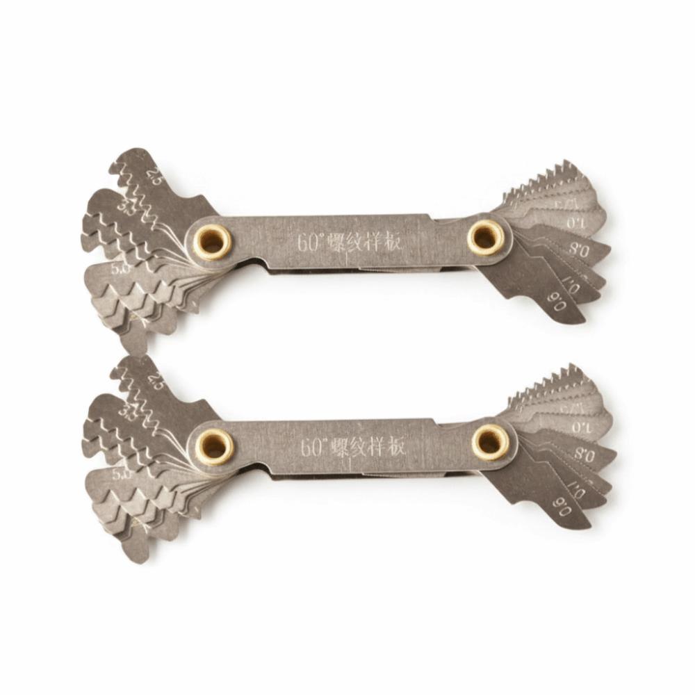 2pcs Cutting Gauge Tool Screw Pitch Gauge Thread Cutting Gauge For Screw Measurement