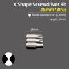 X Shape Screwdriver Bits C1 C2 C3 Special Head Screw Driver Bit 1/4” Hex Shank 25mm Repair Electric Drill Hand Tools Accessories