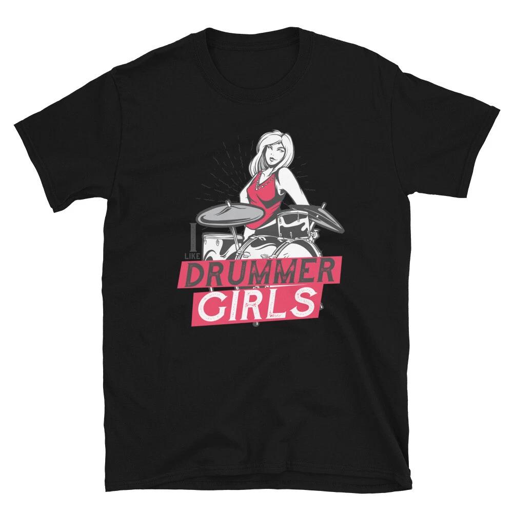 Girl Drummer Drumming Woman Cool Graphic T-Shirt