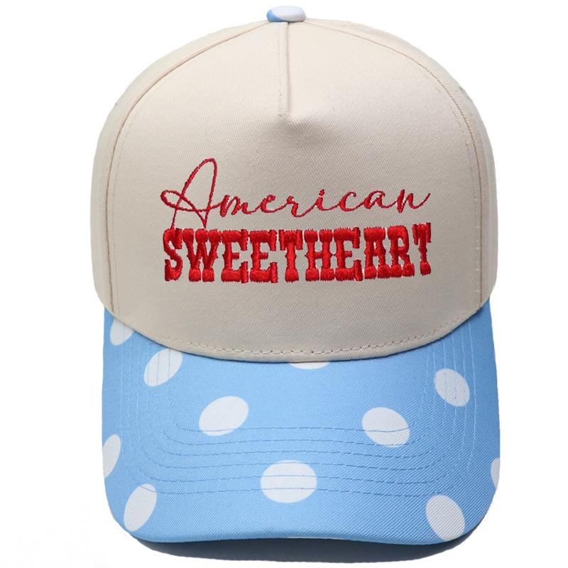 SWEETHEART truck driver hat embroidery color matching baseball cap European and American men's and women's casual retro hat