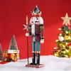30cm Nutcracker Puppet Soldier Ornament Doll Merry Christmas Decoration Creative Gift Wooden Handicrafts Desktop Cute Ornament