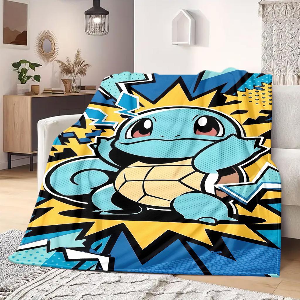 PokeMon Anime Print Blanket Warm Comfortable Flannel Blanket Suitable for Bedrooms, Sofas, Beds, Chairs, Picnics, Travel