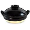 Nagatani Seito Healthy Steamer Pot, Medium, Earthenware Pot, Serves 2-4, Approx. 27cm, Approx. 1800ml, For Direct Heat, Black, AZW-22