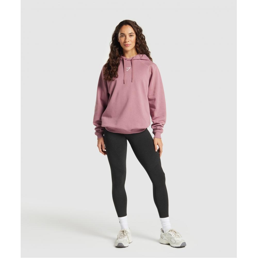 Gymshark Training Oversized Fleece Hoodie Calm Pink B5a7n Kcpd