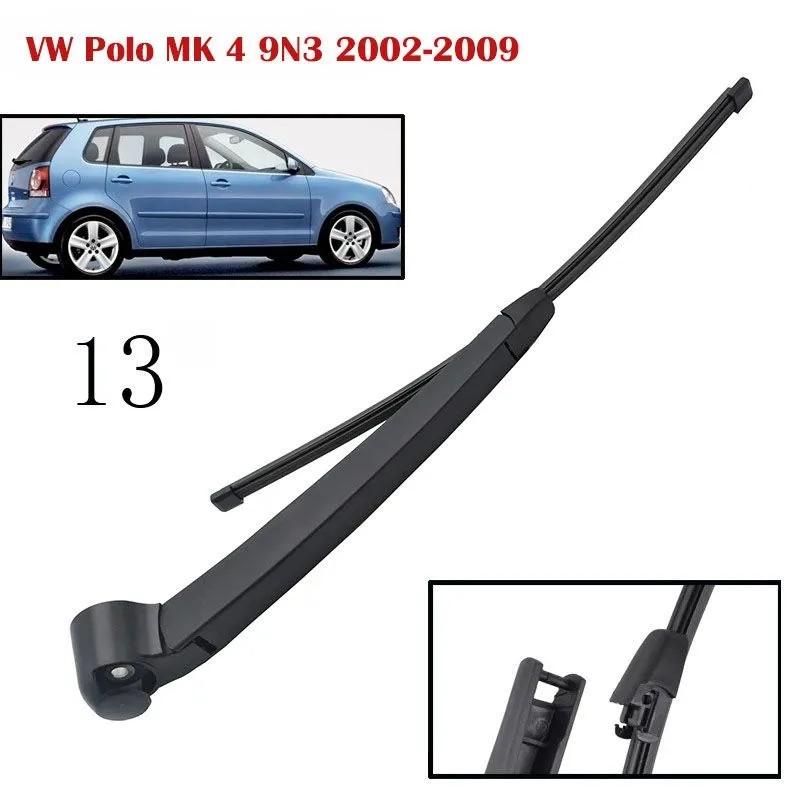 13" Rear Wiper Arm & Blade for VW Polo Mk4 9N3 2002-2009, Skoda Fabia Mk1, Seat Ibiza Mk3, Skoda Roomster, Seat Cordoba
