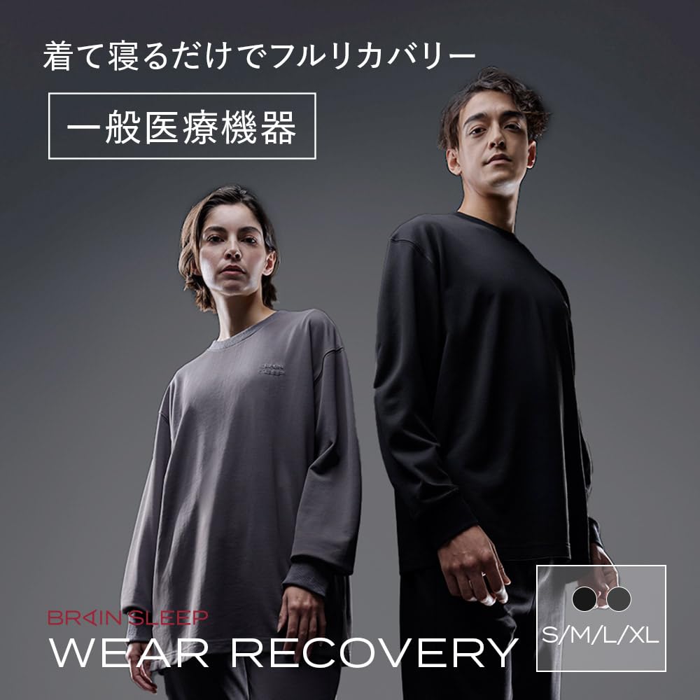 Комплект из спортивного трикотажа Wear Recovery Sweat Top and Bottom Set Black S [Brain Sleep]