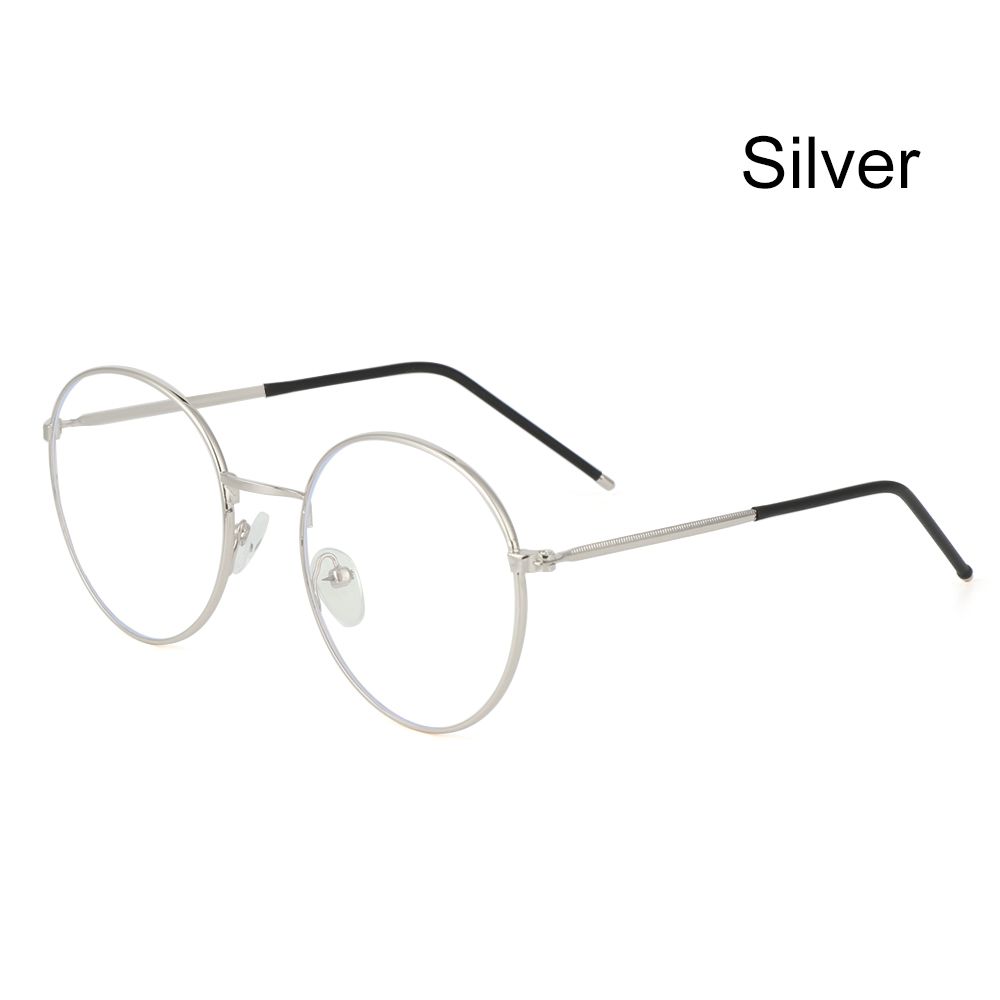 Women Men Computer Round Metal Glasses Ultra Light Frame Anti-Blue Light Eyeglasses Eyeglasses Protection