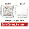 1pc Colorful Flowers Pattern Throw Pillow Case 17.7*17.7in, SoftCushion Cover For Home Decor, Accent Pillow Case, Easy To Clean
