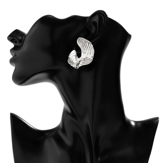 1 пара женских ушей неправильной формы, увеличенные шпильки с гальваническим покрытием, противоскользящие легкие уши