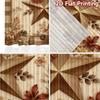 2D FLAT PRINTING 2pcs Curtains (Without Rod) Thanksgiving Autumn Floral Star Popular Creative Curtains Durable 100% Polyester