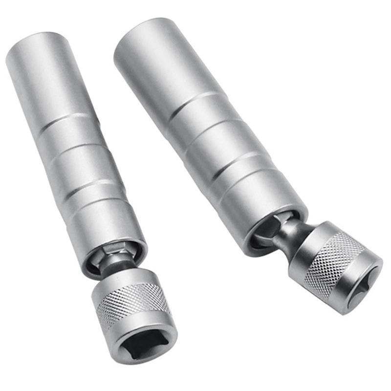 Magnetic Thin Walled for Spark Plug Socket Universal Joint 12 Point 3/8-Inch Drive Swivel Socket Removal Tool 14mm for C