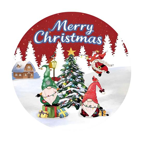 36-дюймовая юбка для рождественской елки, милый снеговик/гном, деревенская юбка для рождественской елки, зимний праздничный коврик для елки для украшения дома в помещении и на улице