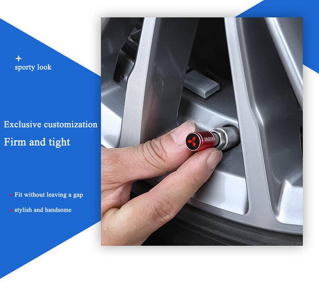 Колпачок воздушного клапана HNCS Подходит для Mitsubishi Шина Колесный диск Тюнинг Крутой (красный)