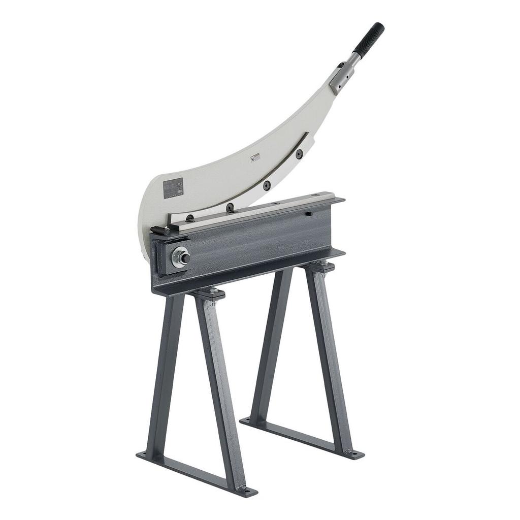 Guillotine Shear, 500 mm Bed Width Benchtop Cutter, Manual Hand Plate Shear for Metal Sheet Processing, with Q235 Material, High Precision, Stand, for