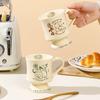 Корейская керамическая кружка-бокал с милым рисунком животных, чашки для воды, домашний офис, кофейная чашка, молочный милый бокал, керамические чашки для завтрака, подарки