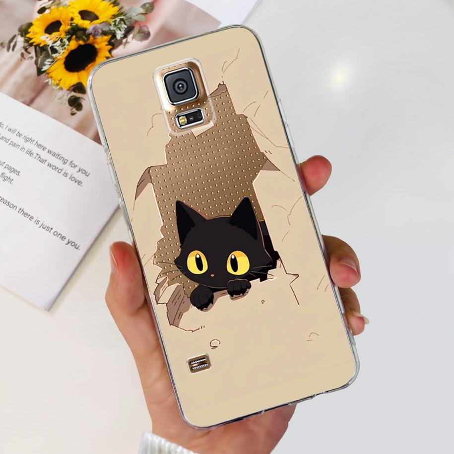 Чехол для Samsung Galaxy S5 G900F G900I i9600 S 5 Задняя крышка Крутой Рисованный Мягкий Силикон Прозрачный Чехол для Телефона Для Samsung S5 Neo Coque