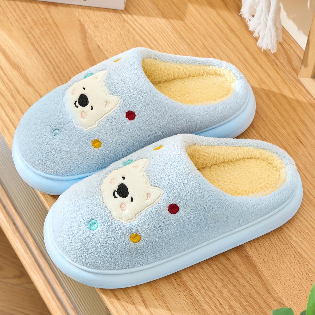 Winter Women Home Slippers Plush Warm Thick Bottom Slides Breathable Soft Non-slip Slippers Indoor Outdoor Men Casual Slippers