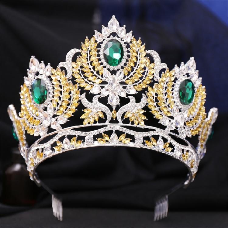 Elegant Crystal Crowns Comb for Women Princess Stylish Crystal Crowns Efficient Tiaras with Colorful Stone and Comb