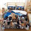 Cute Animals Dogs Cats Horses 3D Comfortable Duvet Quilt Cover Pillowcase Bedding Set Children Bedroom Decoration Home Textile