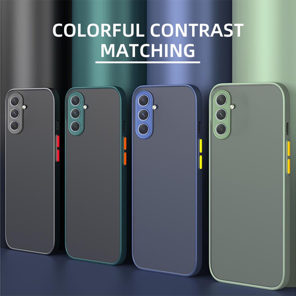 Матовый противоударный чехол-броня для Samsung A54 A34 A24 A14 4G 5G, жесткий защитный чехол