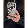 Черный кот Тушь Рисунок Чехол для Телефона Для iPhone 17 16 15 14 13 12 11 Pro Max XR XS MAX 7 8 PLUS INS Кошачьи Ушки Прозрачная Крышка