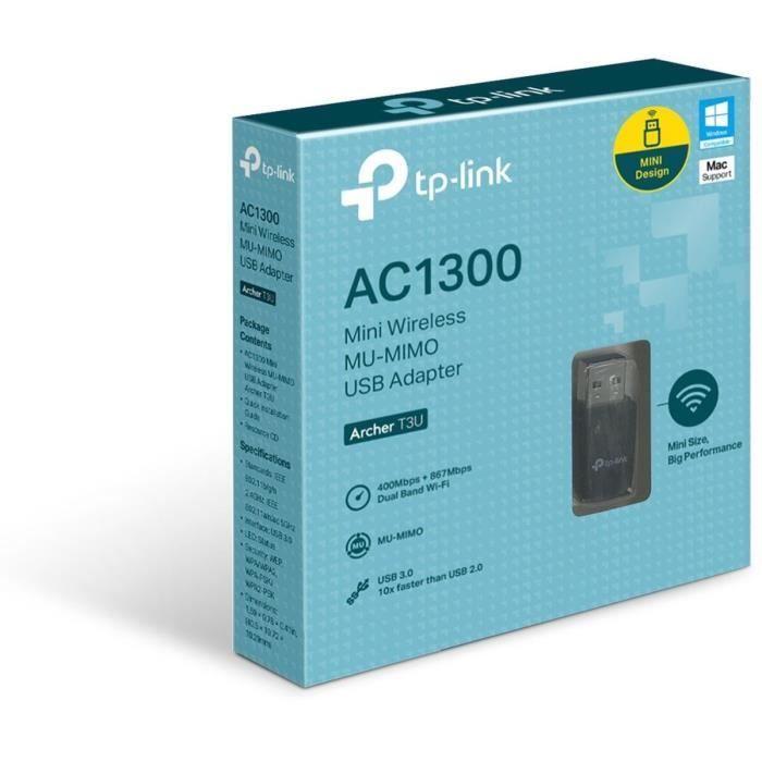 Мощный Wi-Fi-ключ TP-Link AC1300 Мбит/с, USB-адаптер Wi-Fi, ключ Wi-Fi, USB 3.0, MU-MIMO, Archer T3U