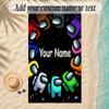 Beach TowelAmong Us Custom Name Text Personalized Soft Towel for Beach Pool Indoor Home Decor Gift