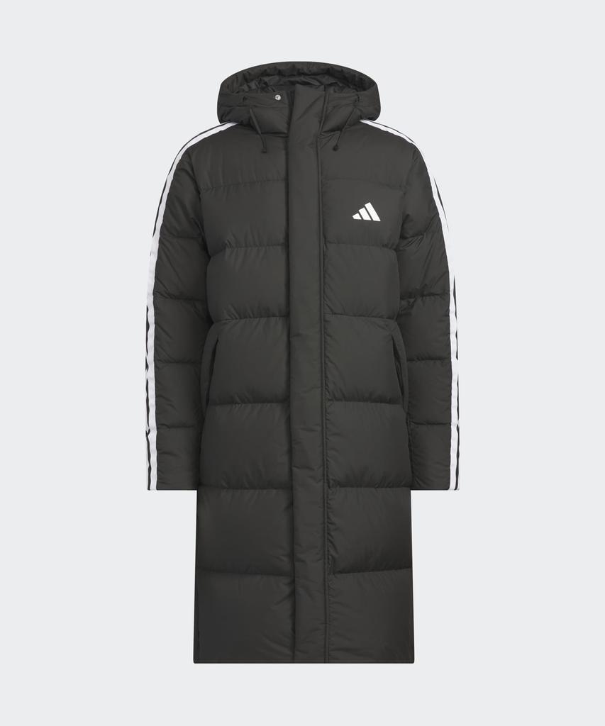 Adidas 3-Stripe Regular Fit Long Down Padded Jacket - Black / Jz8731