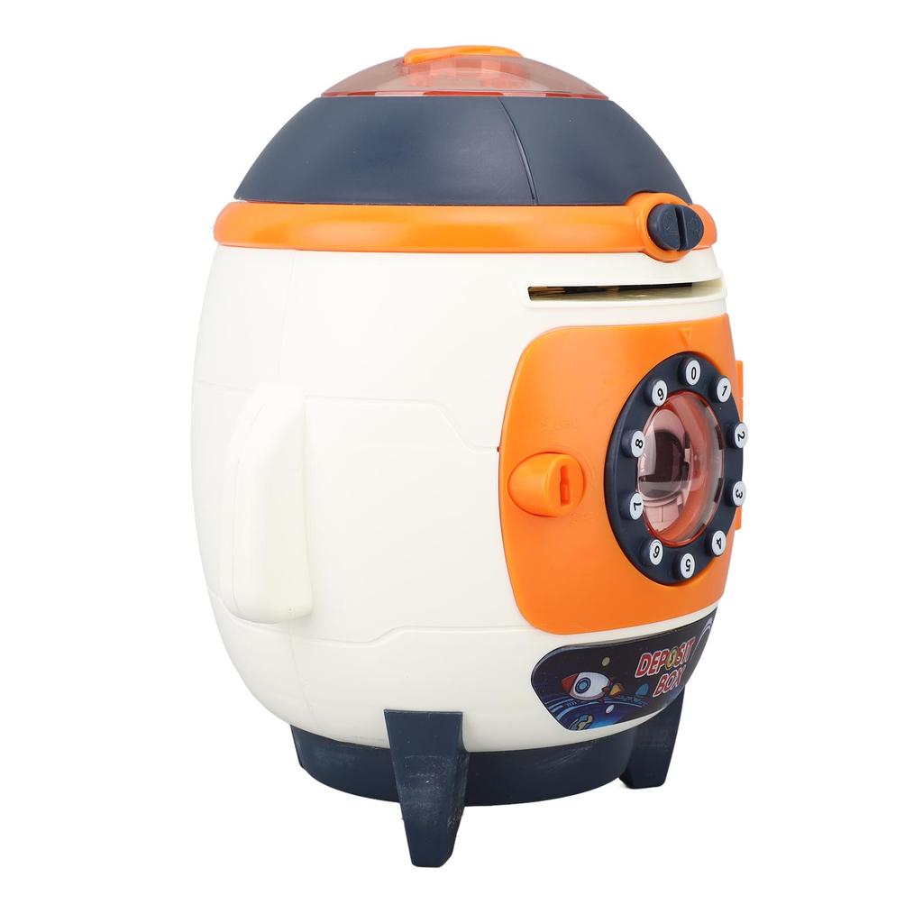 Piggy Bank Rocket Look Lighting Effect Large Capacity Password Money Saving Box for Kids for Home