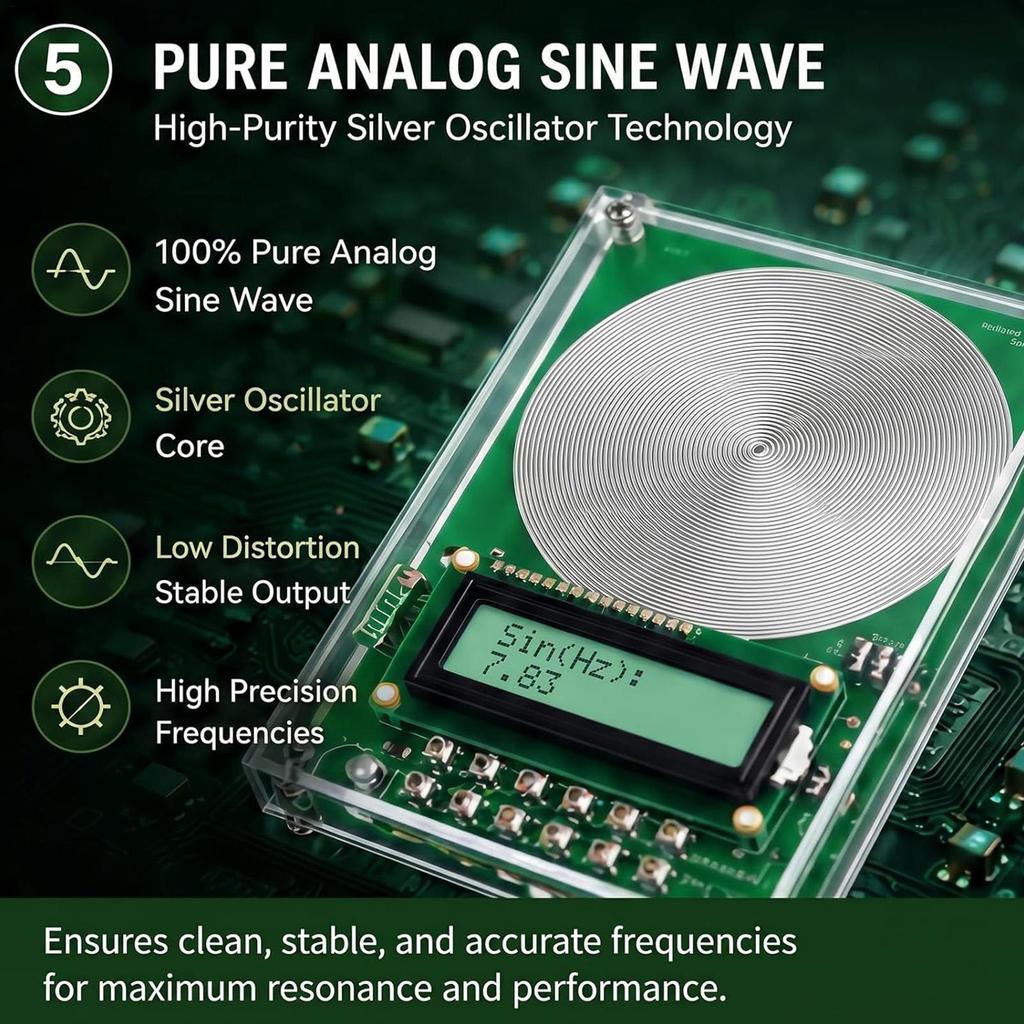 Frequency Generator 7.83Hz Schumann Resonance 0.1-100000Hz Adjustable Sine Wave Sleep USB Power Healing Device Physical Therapy