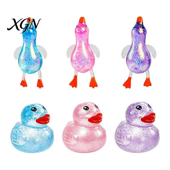 TPR Squeeze Toy 6Pcs Duck Slow-Rising Soft Fidget for Stress Relief Portable Decompression Gadget Kids Adults Fun Party Favor & Gift Box Quick