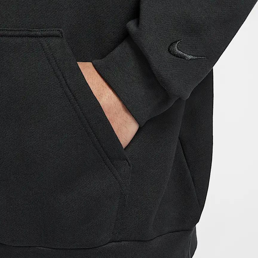 Nike Однотонное удобное худи-пуловер с длинным рукавом для мужчин, черное HV4722045