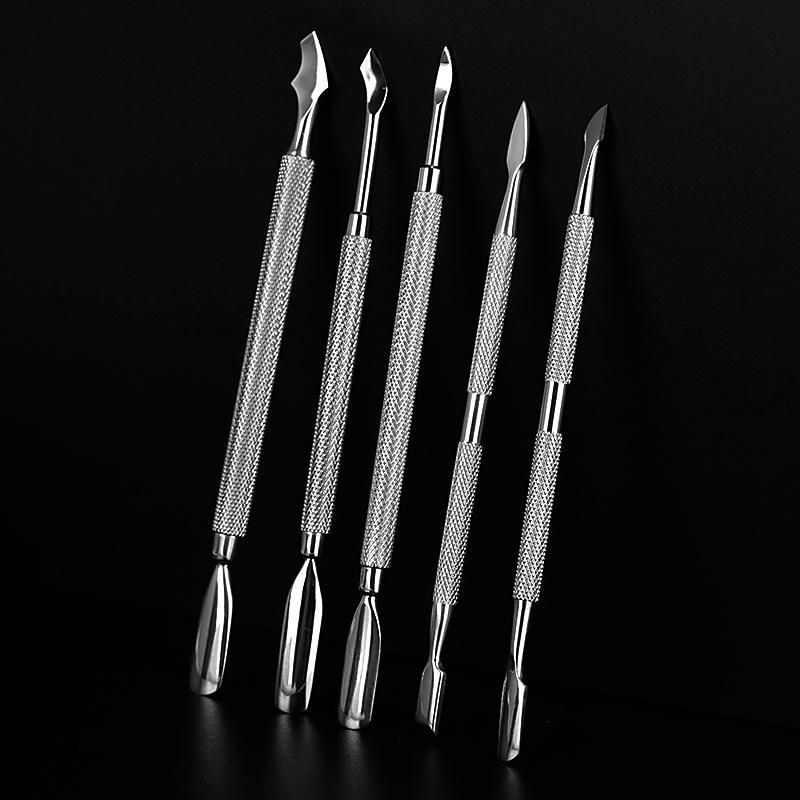 Premium Stainless Steel Double-Ended Nail & Cuticle Pusher