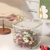 M/L Desktop Storage Box Trash Can Pop-up Lid Storage Box for Hair Accessories Jewelry Desktop Decoration Multi-use Organizers