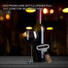 Two-Prong Cork Puller with Cover Wine Opener Cork Bottle Opener Stainless Steel Corkscrew for Vintage Wine Bottle Opening