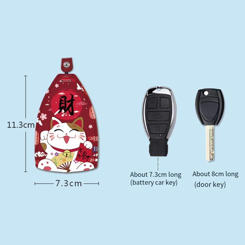 PU Leather Pull Out Key Case Large Capacity Key Wallets Cute Pull Out Key Sleeve  Car Accessories