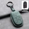 Leather Car Key Case Cover Shell For Jeep Chrysler 300 200 Dodge Charger Grand Cherokee Wrangler Compass Renegade For Fiat 500X
