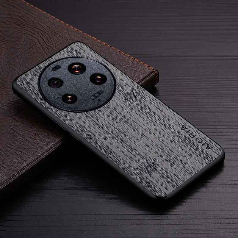 Чехол для Xiaomi 13 Ultra 5G, кожаный чехол с узором из бамбукового дерева, роскошный чехол для Xiaomi 13 Ultra, чехол-капа