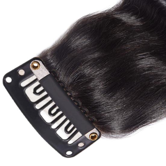 50 шт./компл. 6-зубчатый нескользящий невидимый парик для наращивания искусственных волос с фиксацией защелкивающимся зажимом