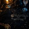 Lace with Feather Trim and Gold Foil Design for Halloween Masquerade Ball Party Prop