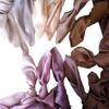 2023 Natural Wrinkled Solid Color Long Crepe Silk Scarf WJA14