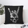 Skull Art Throw Pillow Case Heavy Metal 1960s Punk Rock Music Backpack Coussin Covers DIY Printed Kawaii Sofa Decor
