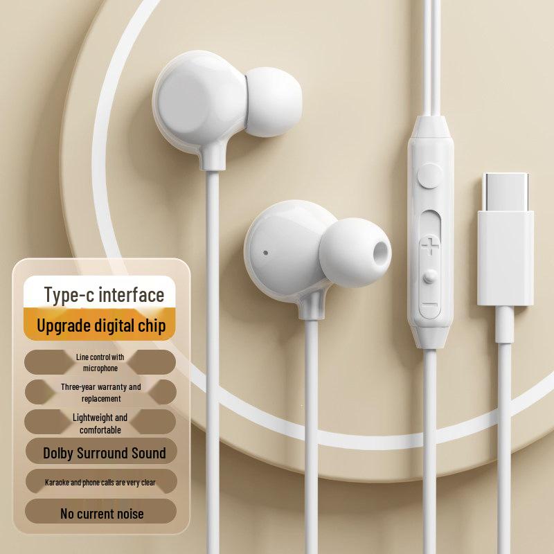Er Ye Проводные внутриканальные наушники Type-C для сна для Apple, Huawei, Xiaomi, Oppo, Honor